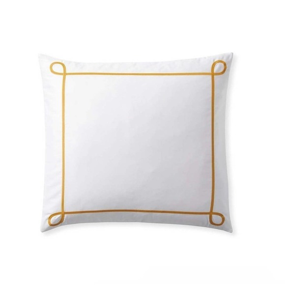 *NEW* Serena & Lily Border Frame Sateen Euro Sham - Picture 5 of 5
